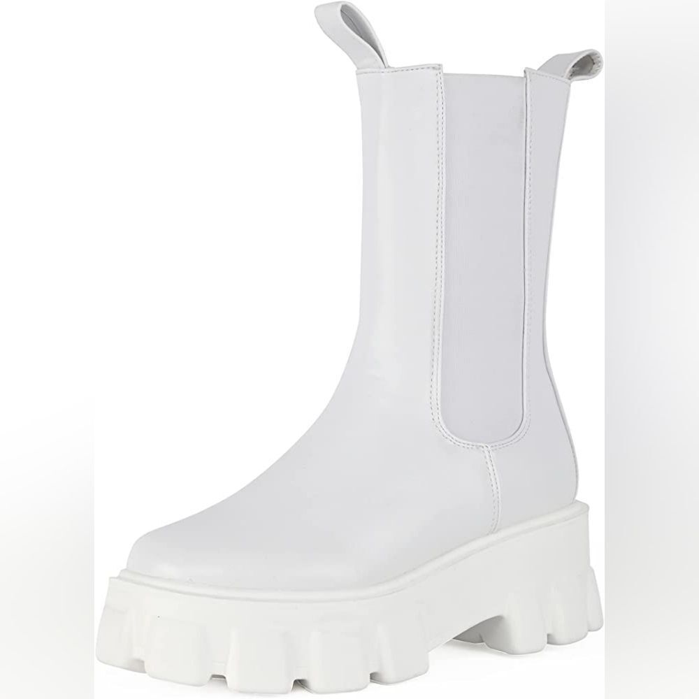 (C-2764) READYSALTED Rota Women's Mid Calf Cleated Chunky Platform Sz 5